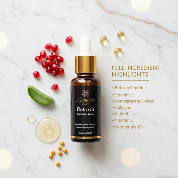 Luminous Care Botoxin Anti-Aging Face Serum | Vitamin C + Peptide Collagen 30ml - Picture 8 of 9